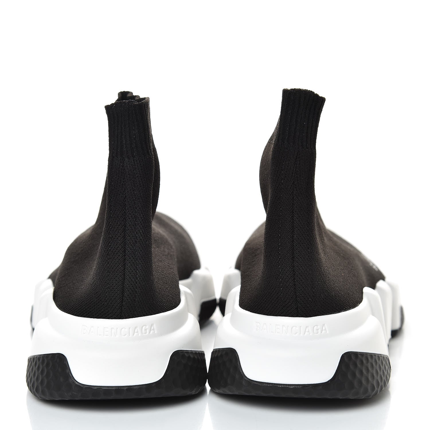Balenciaga Neoprene Knit Womens Speed Sneakers 40 Black White 5 of 10