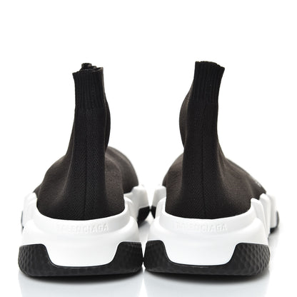 Balenciaga Neoprene Knit Womens Speed Sneakers 40 Black White 5 of 10