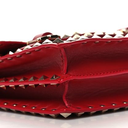 Valentino Garavani Calfskin Rockstud Flap Shoulder Bag Rosso Valentino 9 of 11