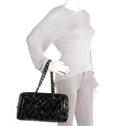 Chanel Patent Day Glo Flap Bag Black 2 of 7