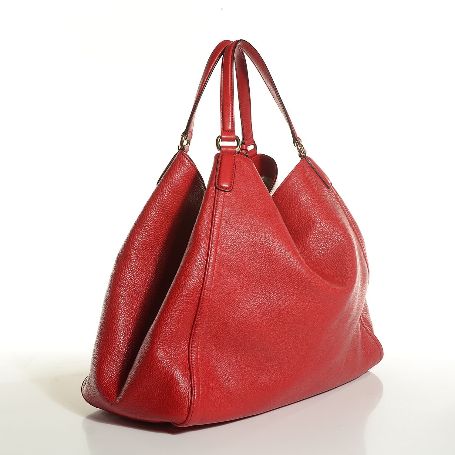 Gucci Pebbled Calfskin Large Soho Shoulder Bag Red 3 of 8