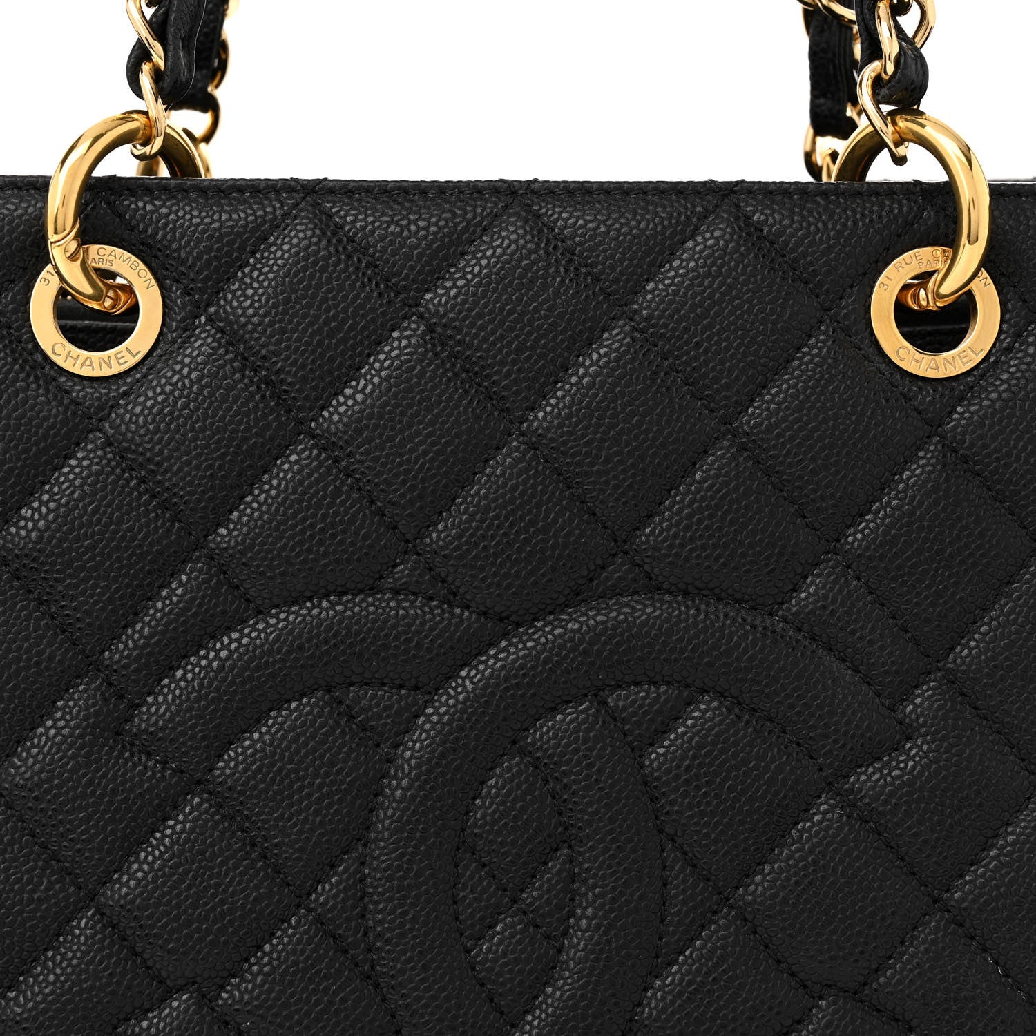 Chanel Caviar Quilted Grand Shopping Tote GST Black 9 of 14