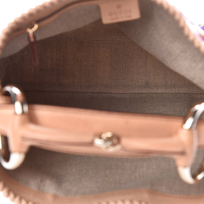 Gucci Canvas Flora Floral Small Horsebit Chain Hobo 5 of 11