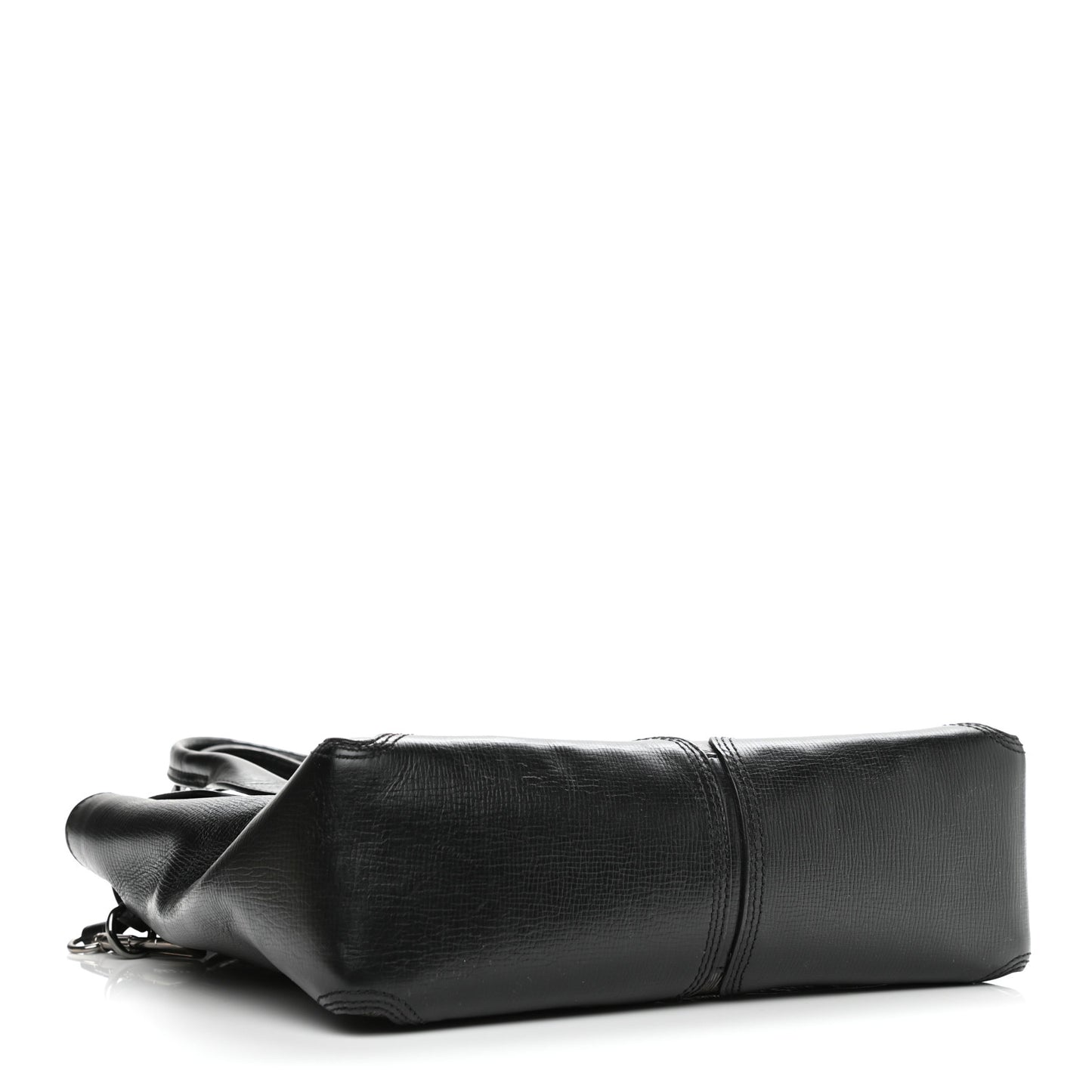 Turtle Embossed Medium Pashli Satchel Black