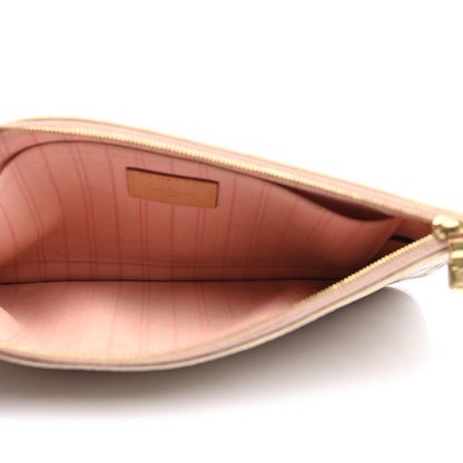 Louis Vuitton Damier Azur Neverfull MM GM Pochette Rose Ballerine 5 of 8