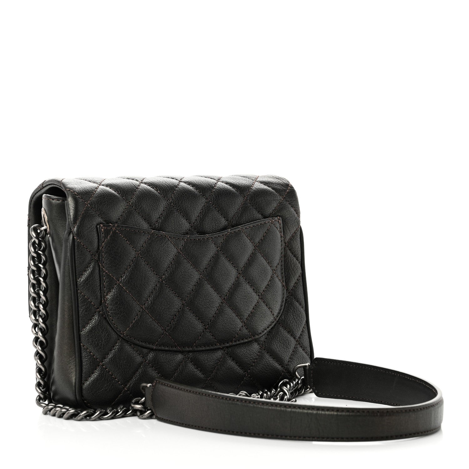 Chanel Metallic Goatskin Quilted Small Rock In Rome Flap Bronze 3 of 10