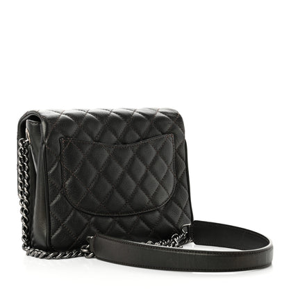 Chanel Metallic Goatskin Quilted Small Rock In Rome Flap Bronze 3 of 10