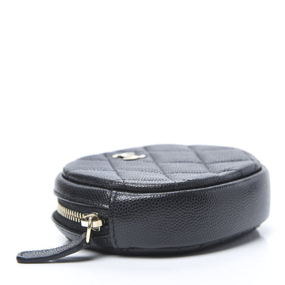 Chanel Caviar Quilted Zip Around Classic Coin Purse Black 4 of 8