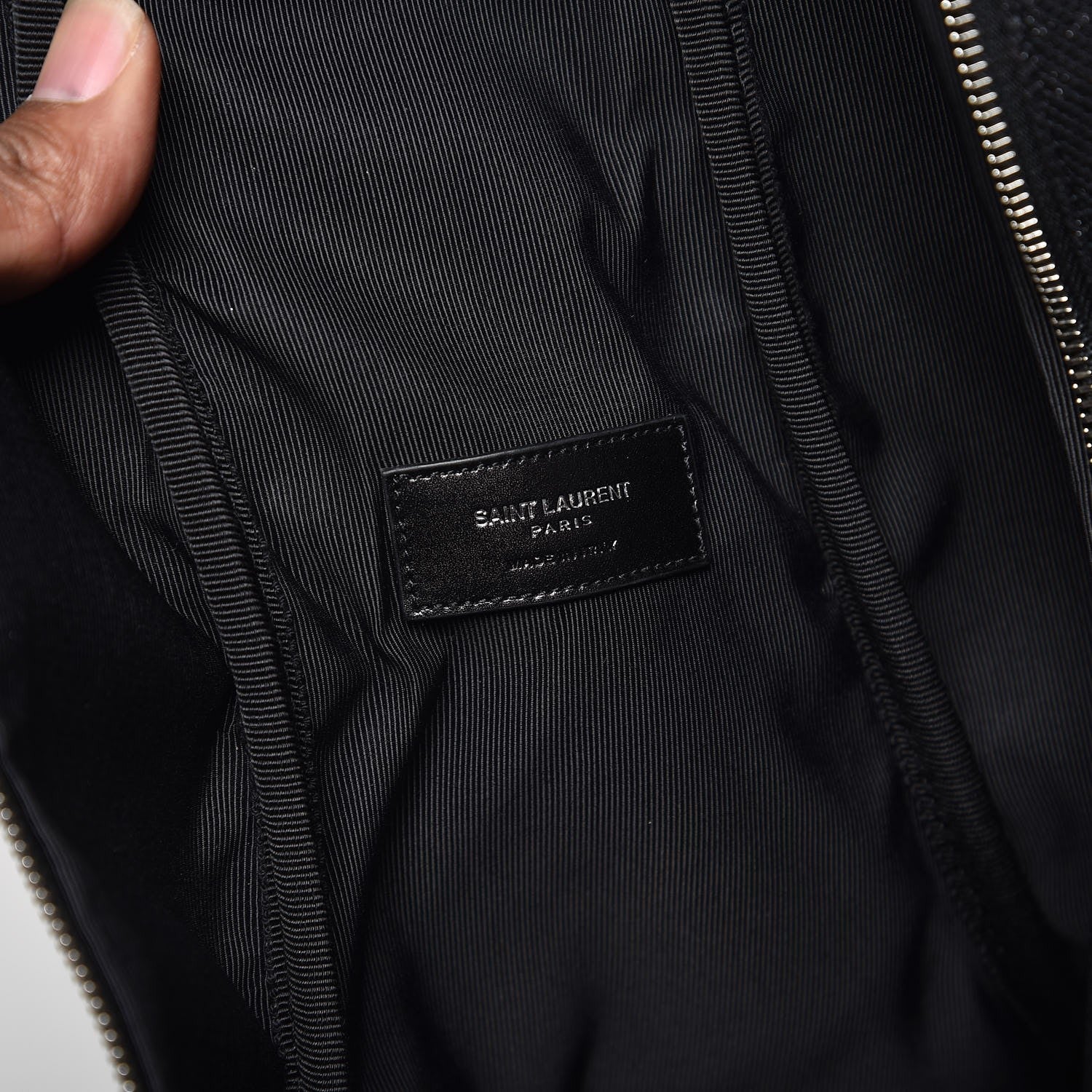 Saint Laurent Glitter Canvas Guitar Case Black 6 of 7