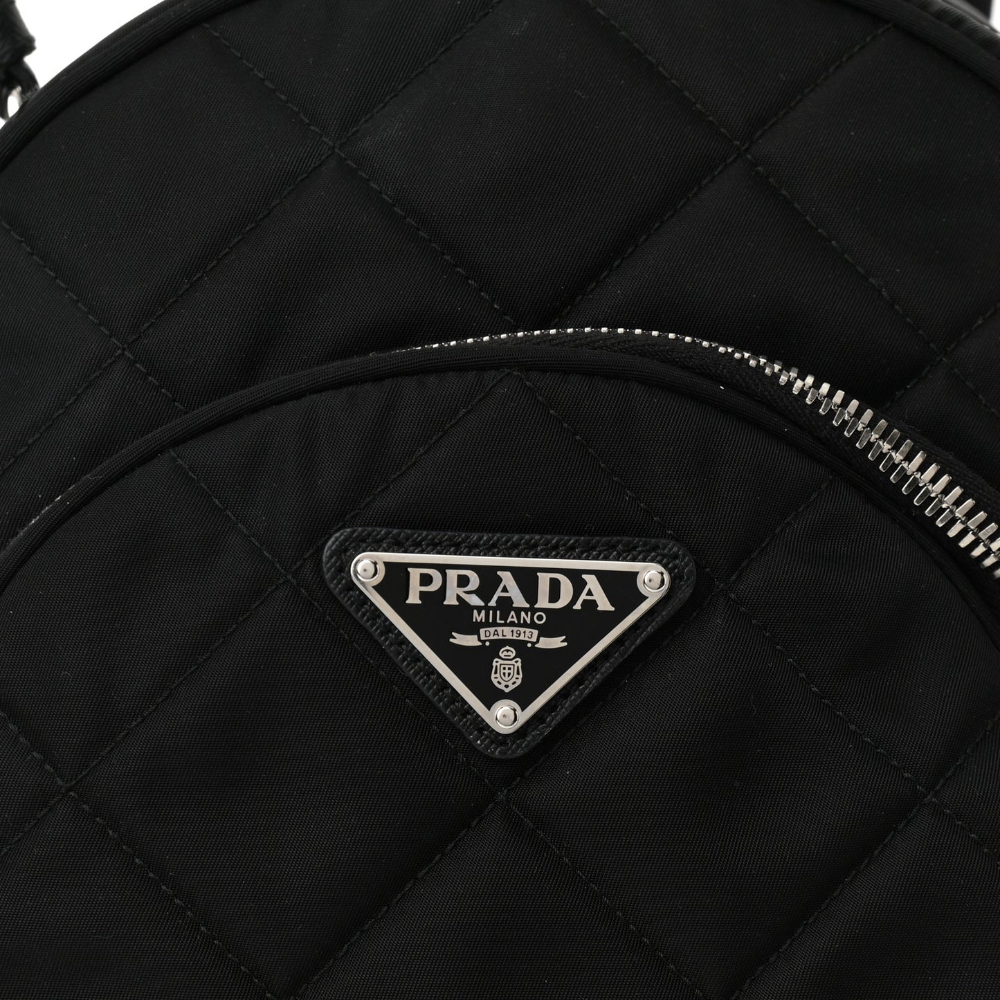 Nylon Tessuto Impuntu Quilted Backpack Black
