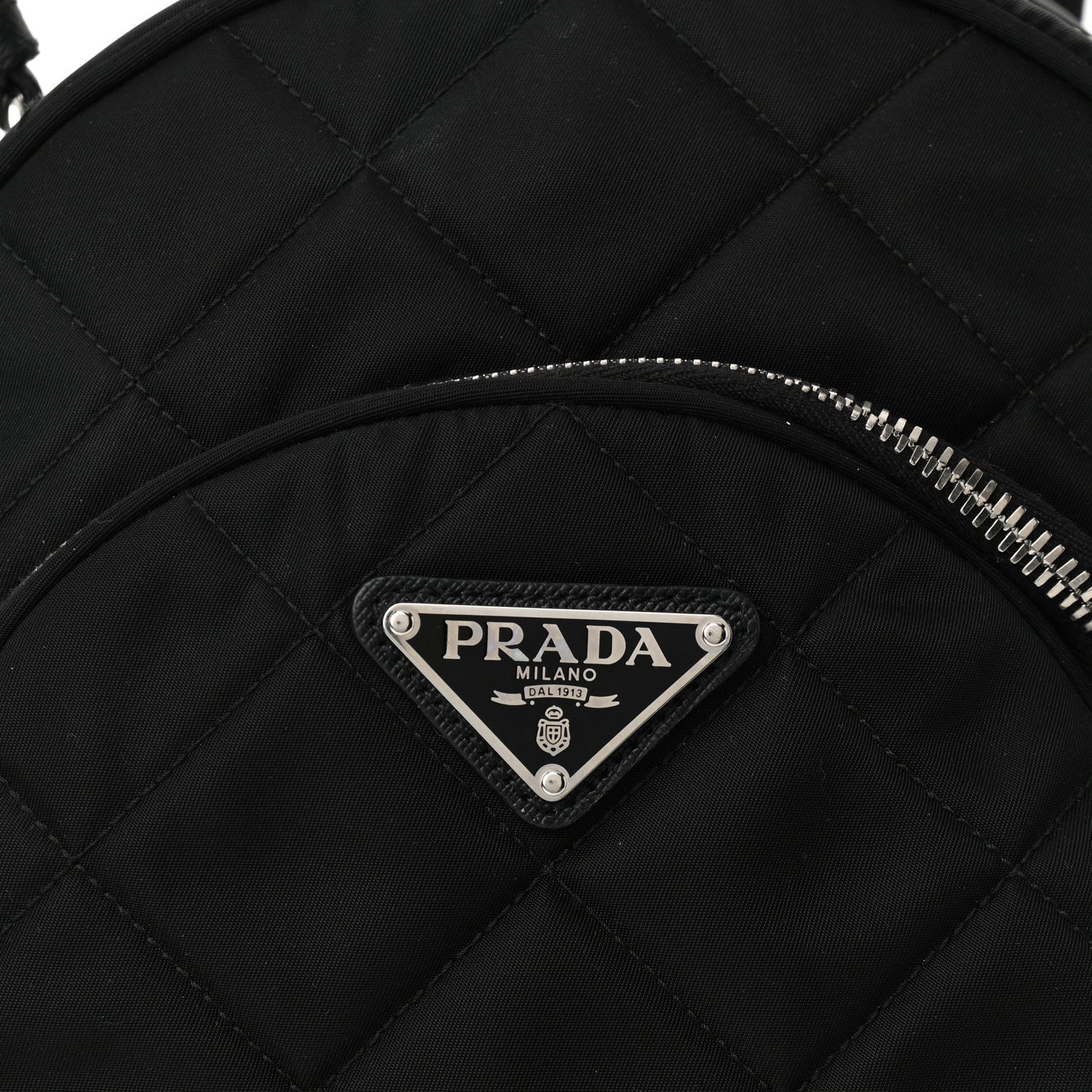 Prada Nylon Tessuto Impuntu Quilted Backpack Black 7 of 10
