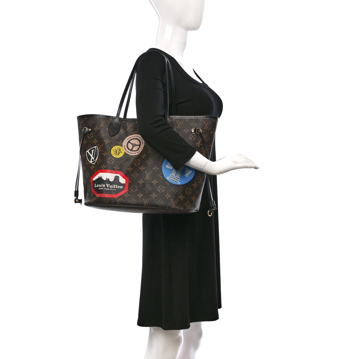 Louis Vuitton Monogram My LV World Tour Neverfull MM 2 of 9