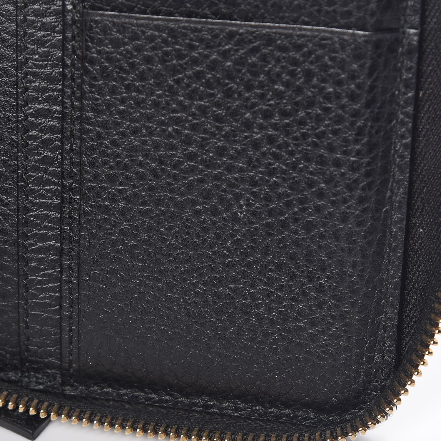 Gucci Pebbled Calfskin Zip Around Wallet Black 9 of 11
