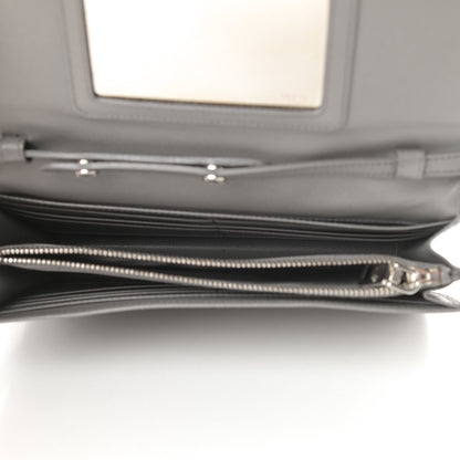 Prada Saffiano Metal Flap Wallet With Strap Marmo 5 of 13