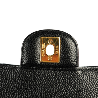 Chanel Caviar Quilted Medium Double Flap Black 8 of 9