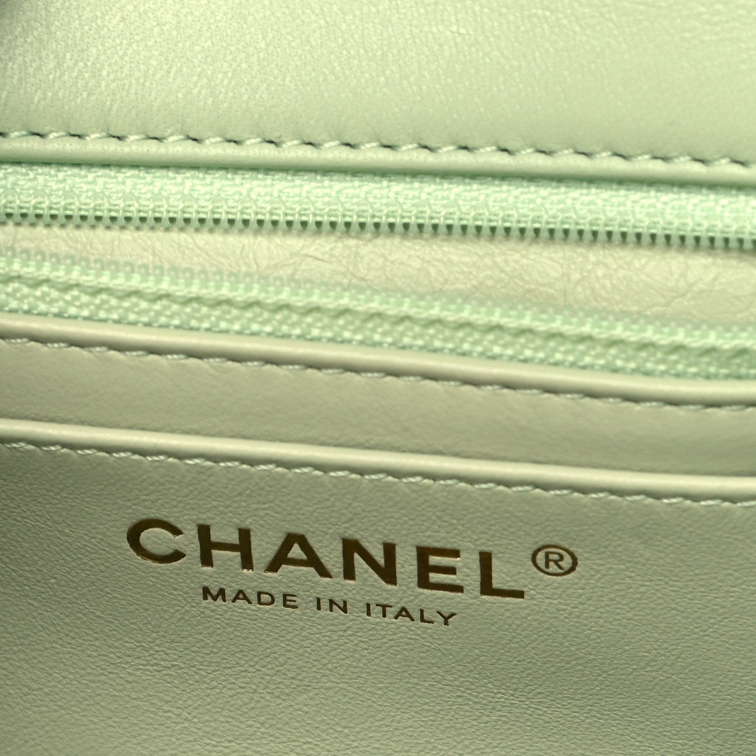 Chanel Lambskin Quilted Mini Pearl Crush Flap Light Green 7 of 9