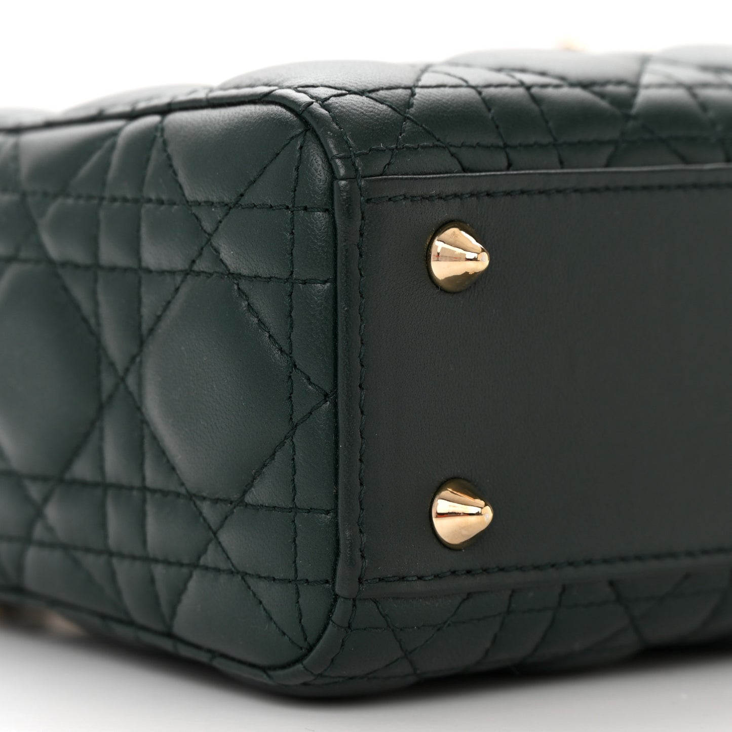 Lambskin Cannage Small My ABCDior Lady Dior Dark Green
