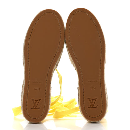 Louis Vuitton Canvas Monogram Starboard Espadrille Flats 37.5 Rose Pop 5 of 8