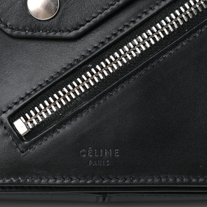Celine Natural Calfskin Medium Biker Case Shoulder Bag Black Sunflower 7 of 9