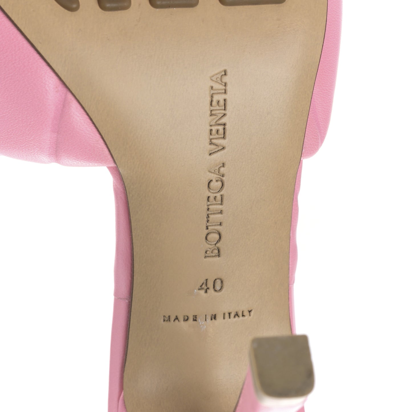 Nappa Quilted Rubber Lido Mule Sandals 40 Blossom