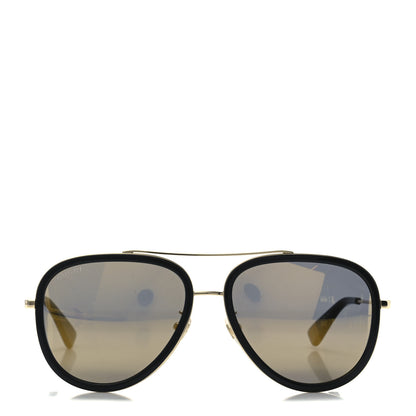 Gucci Aviator Sunglasses GG0062S Black Gold 2 of 8