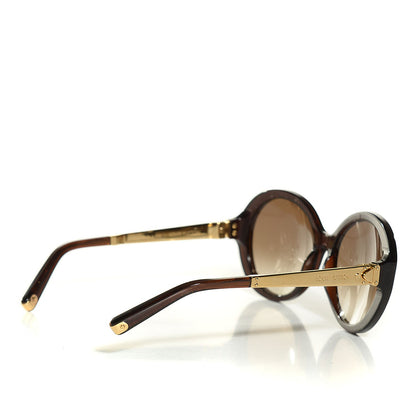 Louis Vuitton Petit Soupcon Rond Sunglasses Z0490W Brown Glitter 2 of 4