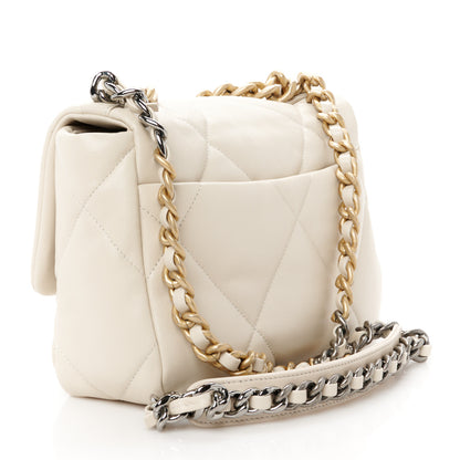 Chanel Lambskin Quilted Medium Chanel 19 Flap Light Beige 3 of 10