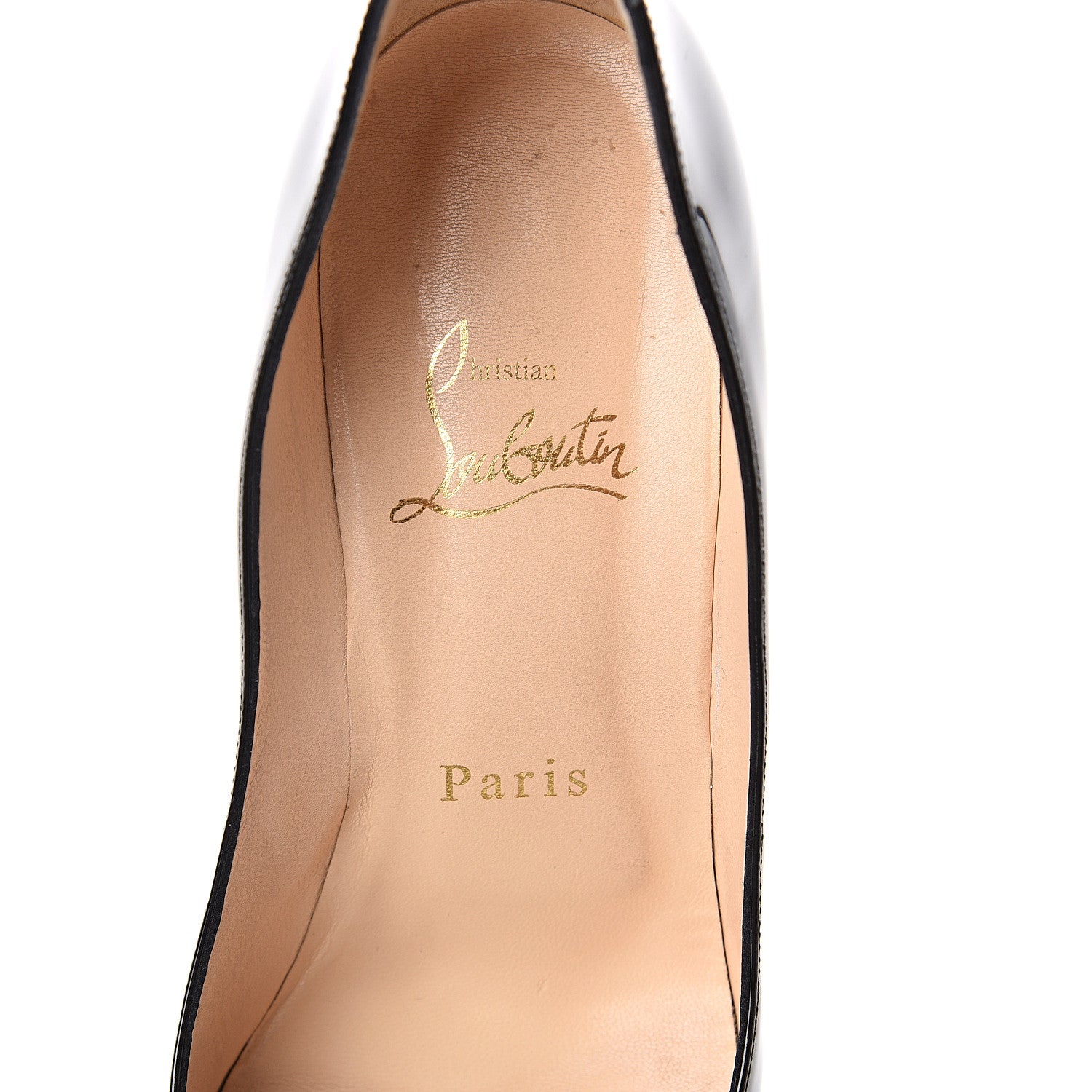 Christian Louboutin Patent Mater Claude 85 Platform Pumps 37 Black Red 6 of 7