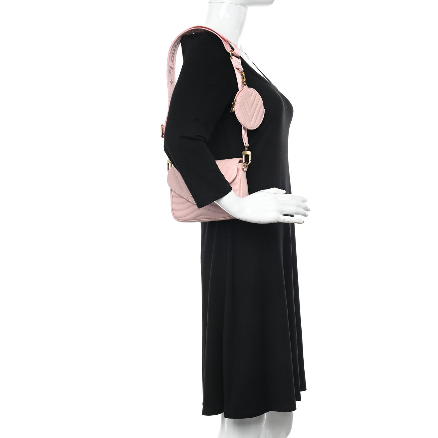 Calfskin New Wave Multi Pochette Rose Ballerine
