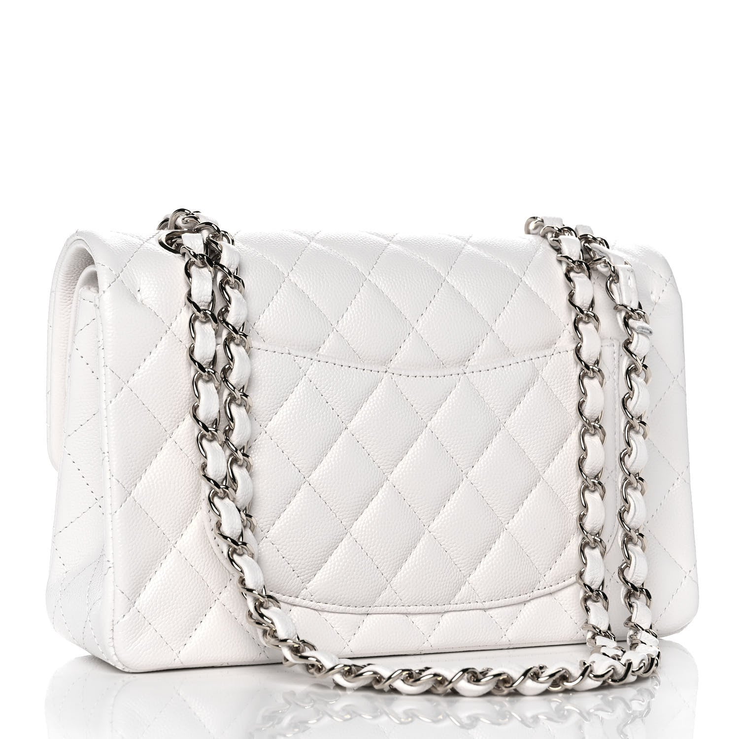 Chanel Caviar Quilted Small Double Flap White 3 of 13