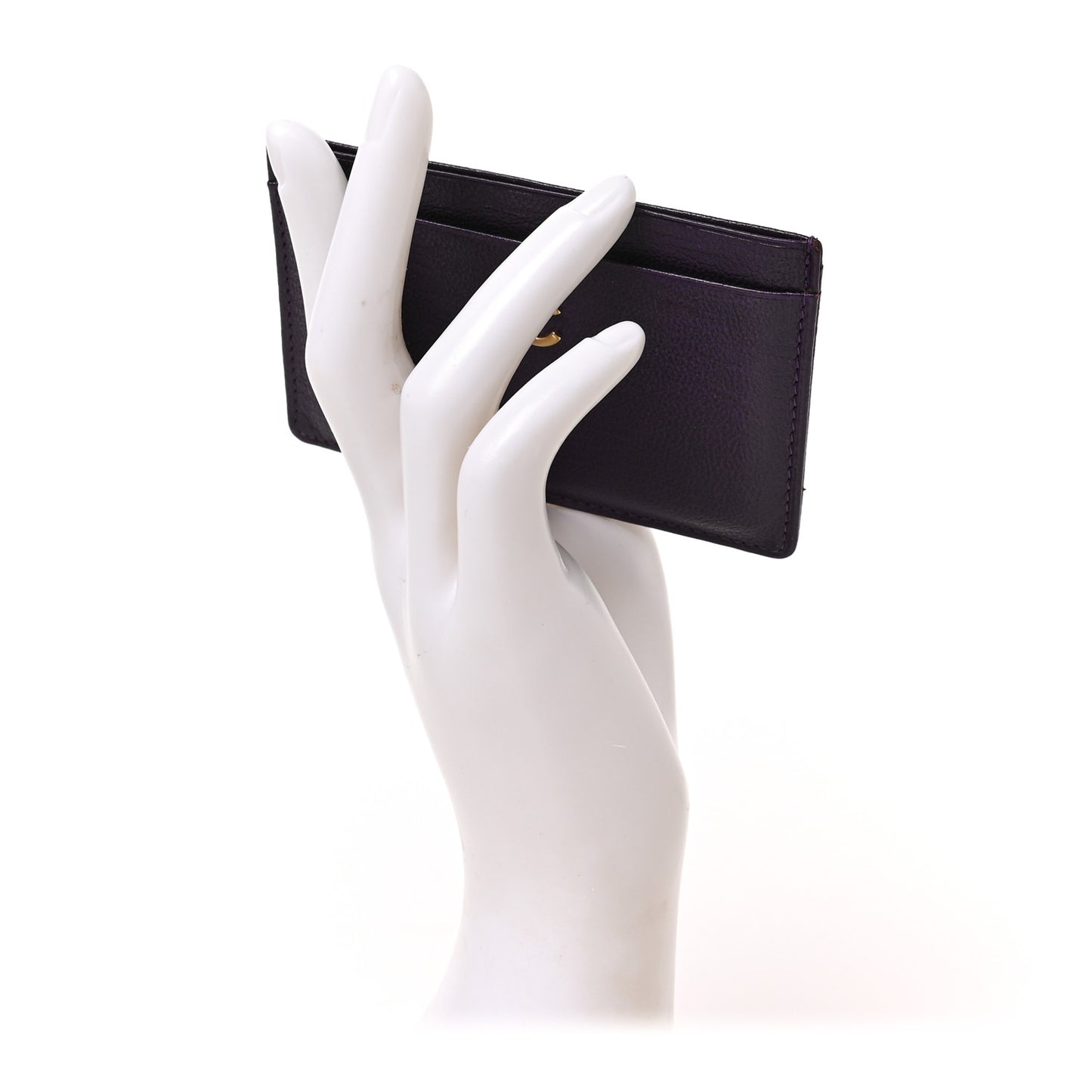 Calfskin CC Card Holder Purple