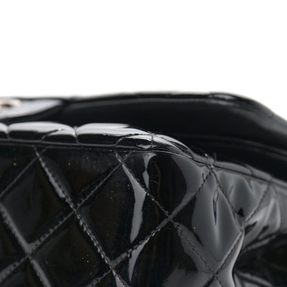 Chanel Patent Quilted Jumbo Double Flap Black 9 of 12