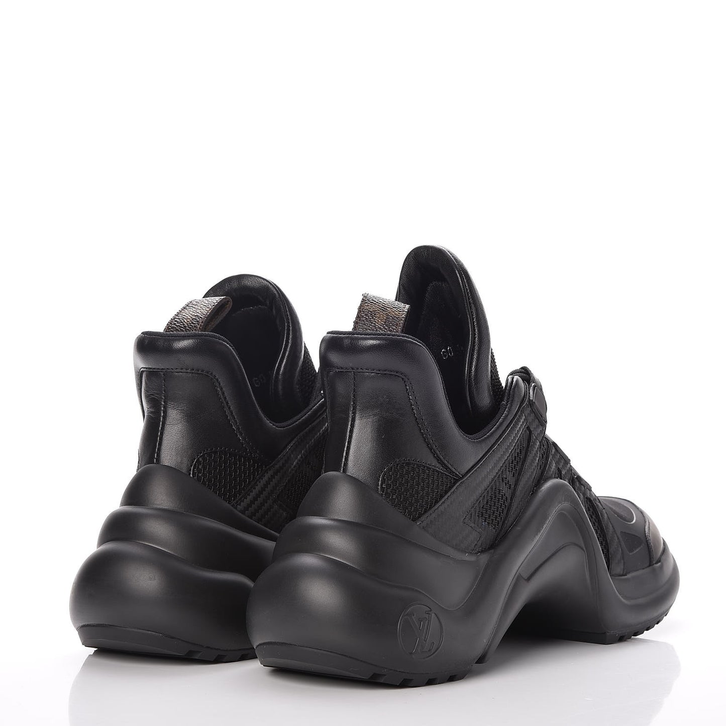 Calfskin Technical Nylon LV Archlight Sneakers 37 Black