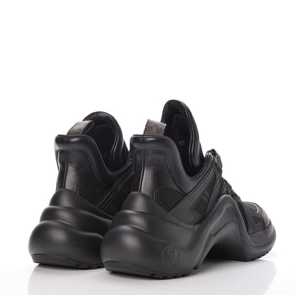 Louis Vuitton Calfskin Technical Nylon LV Archlight Sneakers 37 Black 4 of 10