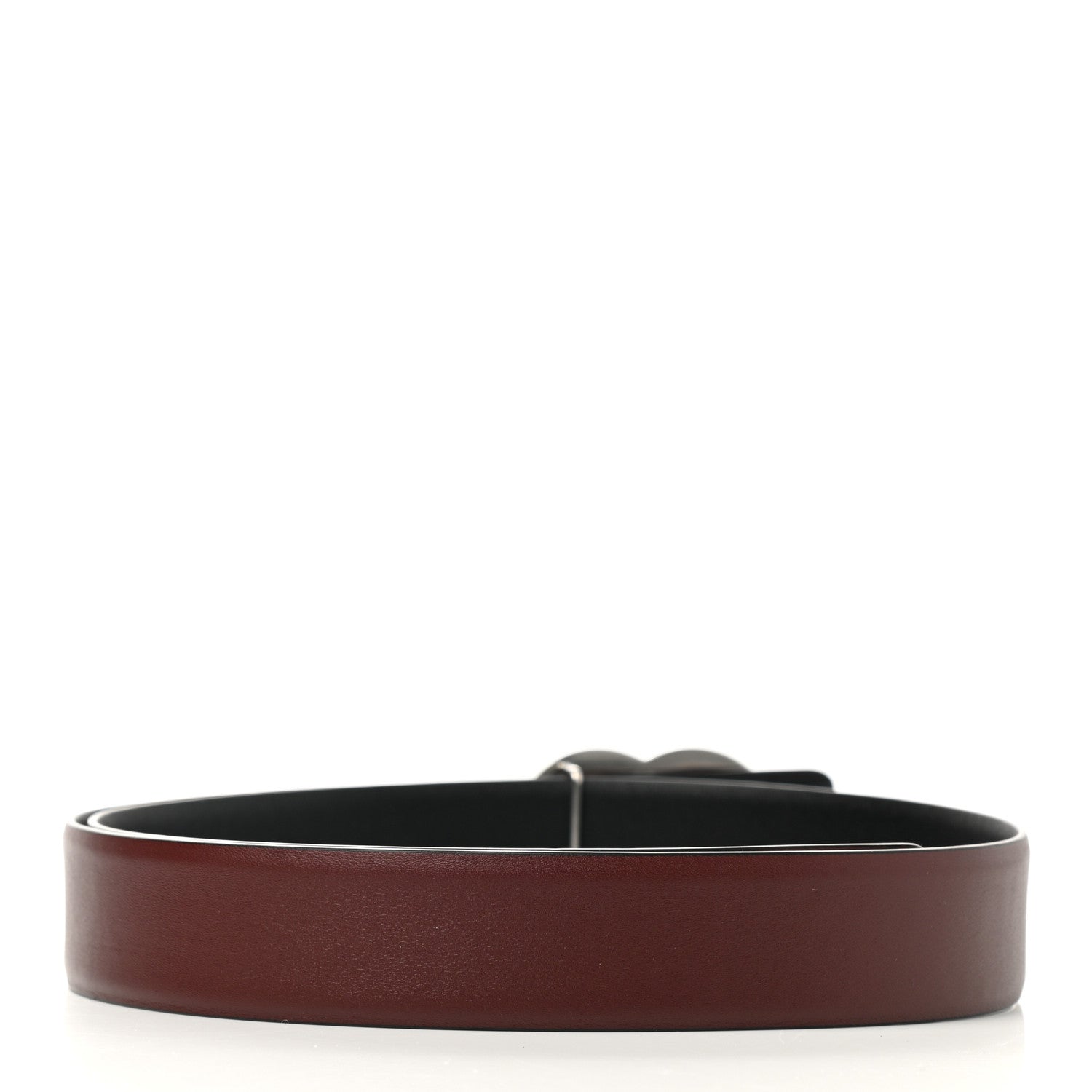 Chanel Calfskin CC Reversible Belt 80 32 Black Burgundy 4 of 6