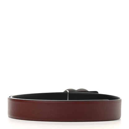 Chanel Calfskin CC Reversible Belt 80 32 Black Burgundy 4 of 6