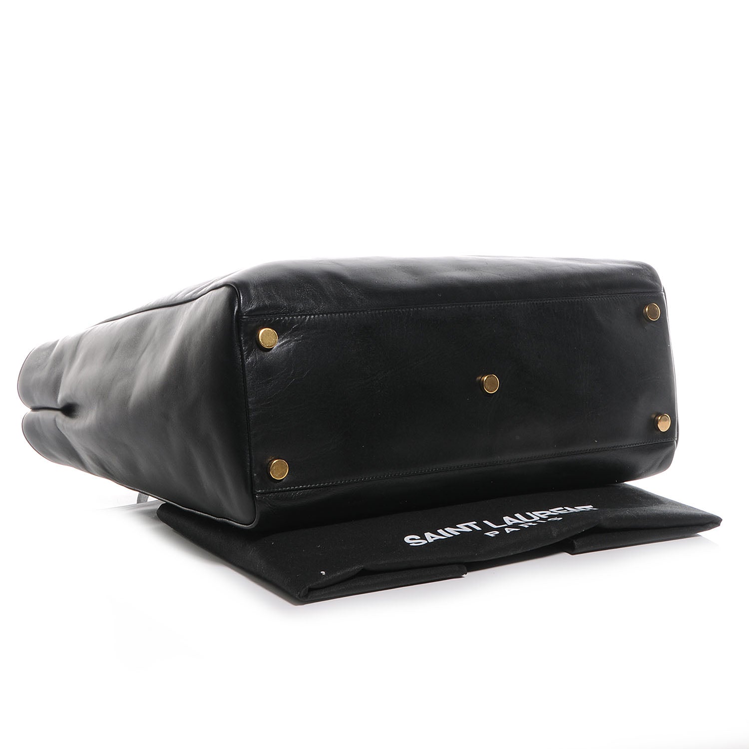 Saint Laurent Leather Reversible East West Shopping Tote Black 4 of 6