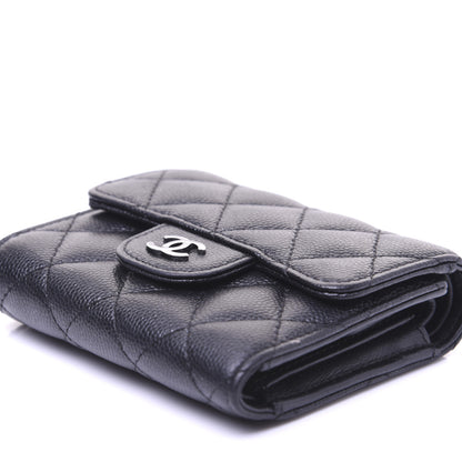 Chanel Iridescent Caviar Quilted Compact Flap Wallet Black 7 of 12