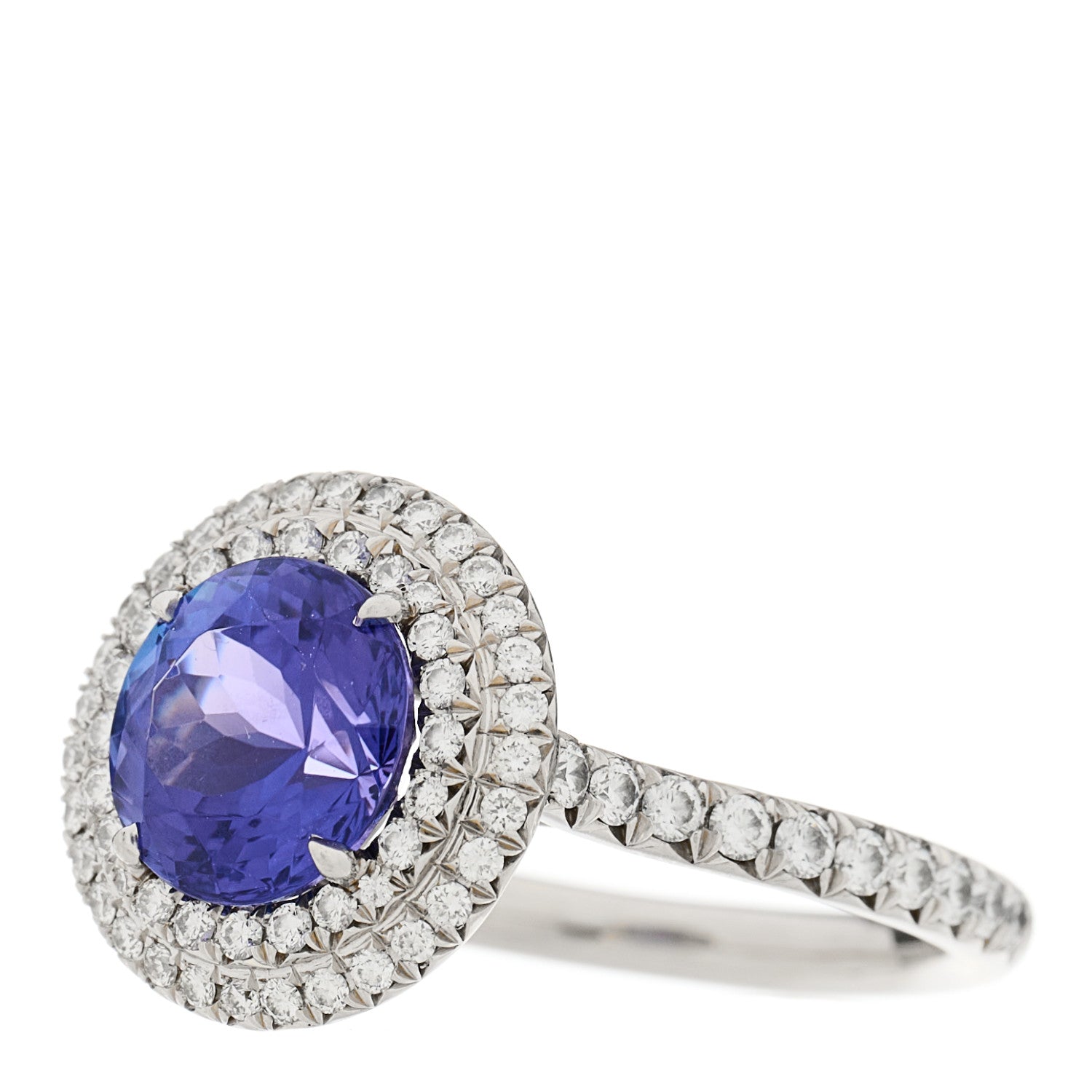 Tiffany Platinum Diamond Tanzanite Soleste Ring 52 6 3 of 6