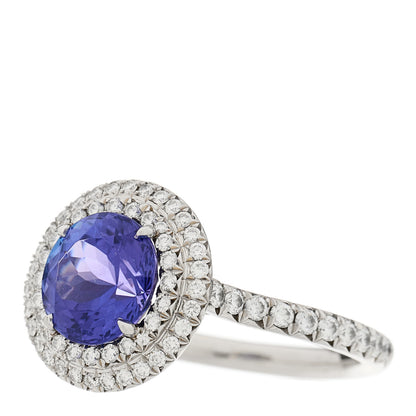 Tiffany Platinum Diamond Tanzanite Soleste Ring 52 6 3 of 6