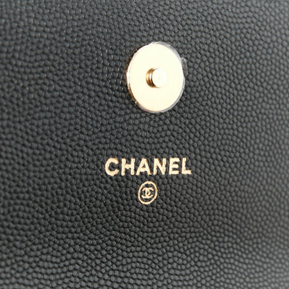 Chanel Caviar Quilted Enamel Coco Casino Flap Phone Holder With Chain Black 7 of 12