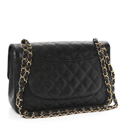 Chanel Caviar Quilted Jumbo Double Flap Black 3 of 12