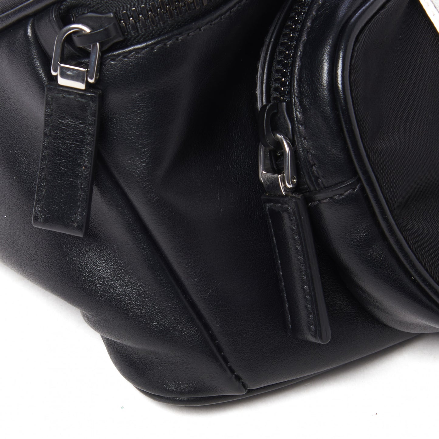 X JAMES JEAN Tessuto Nylon Calfskin Comic Print Belt Bag Black