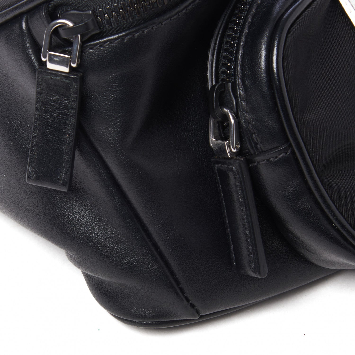 Prada X JAMES JEAN Tessuto Nylon Calfskin Comic Print Belt Bag Black 10 of 16
