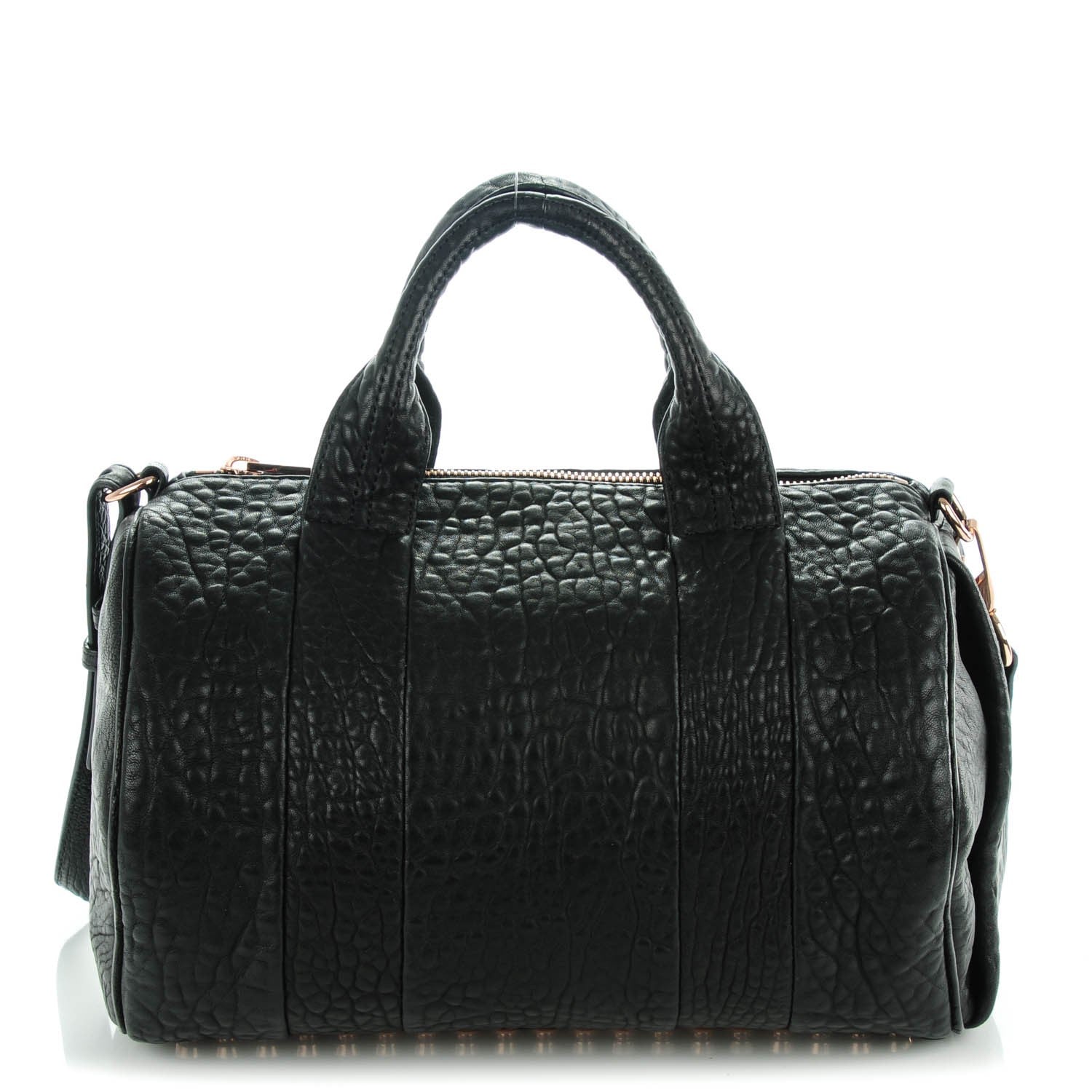 Alexander Wang Pebbled Lambskin Rocco Black Rose Gold Hardware 1 of 7