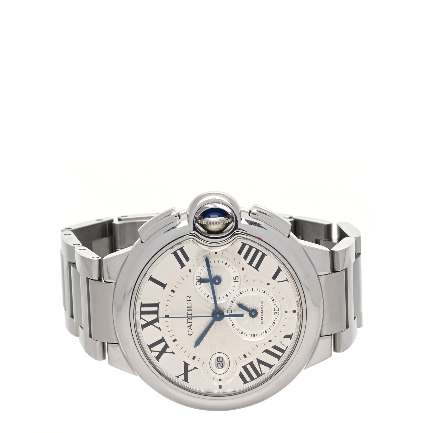 Stainless Steel 44mm Ballon Bleu De Cartier Chronograph Automatic Watch