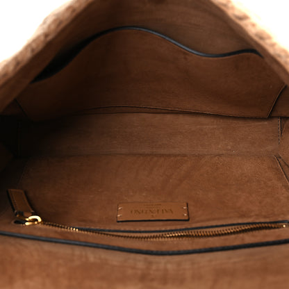 Valentino Garavani Cashmere Large Roman Stud Shoulder Bag Beige 5 of 8