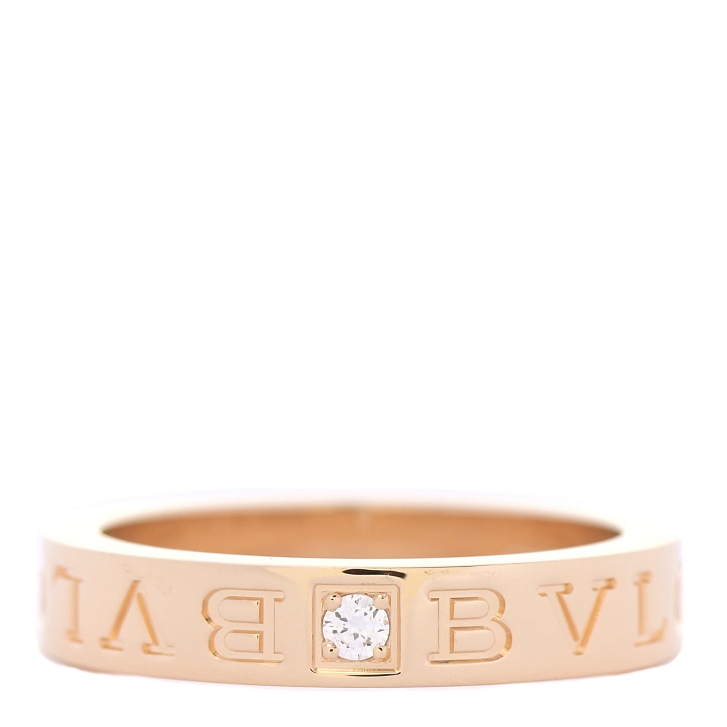 18K Yellow Gold Diamond B.Zero1 Essential Band Ring 54 6.75