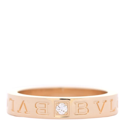 Bulgari 18K Yellow Gold Diamond B.Zero1 Essential Band Ring 54 6.75 1 of 4
