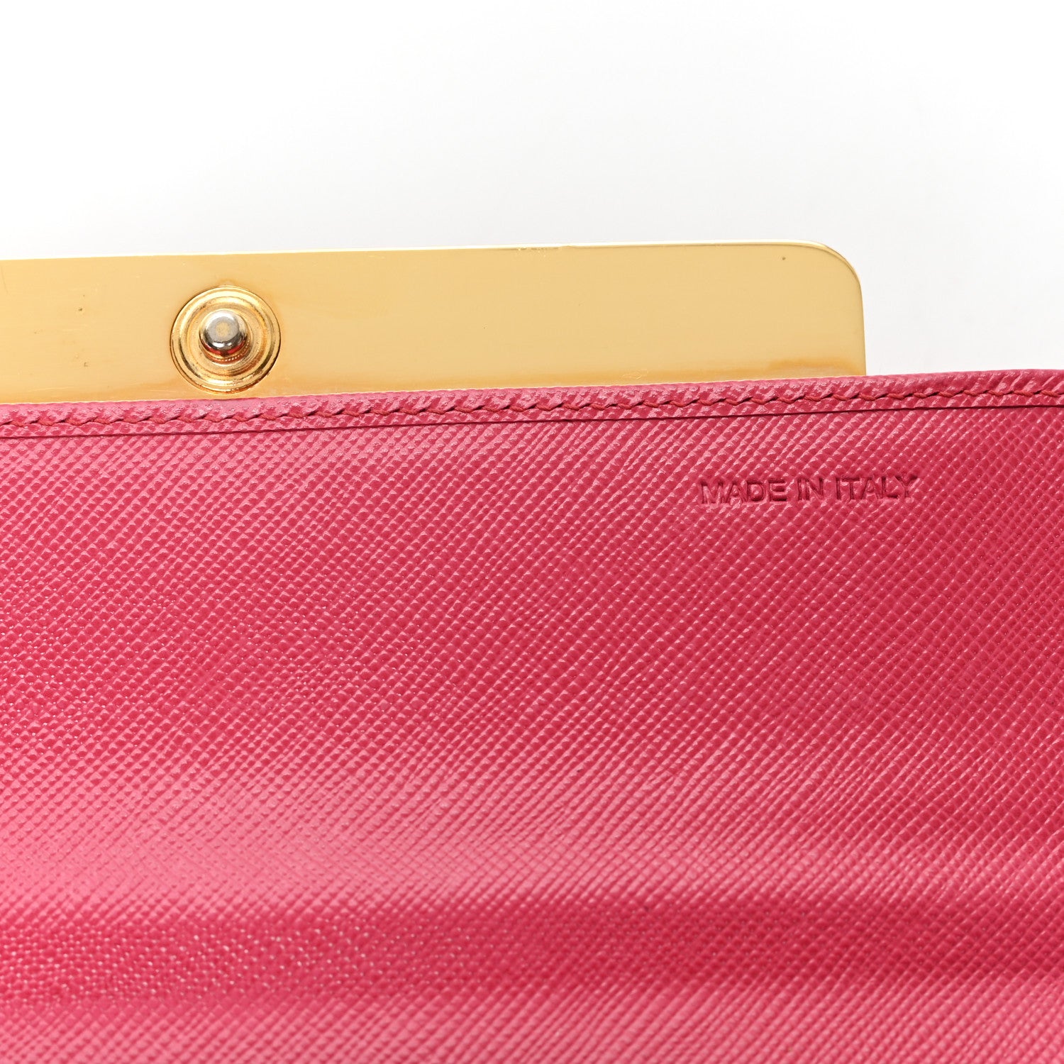 Prada Saffiano Crystal Continental Flap Wallet Peonia 7 of 7